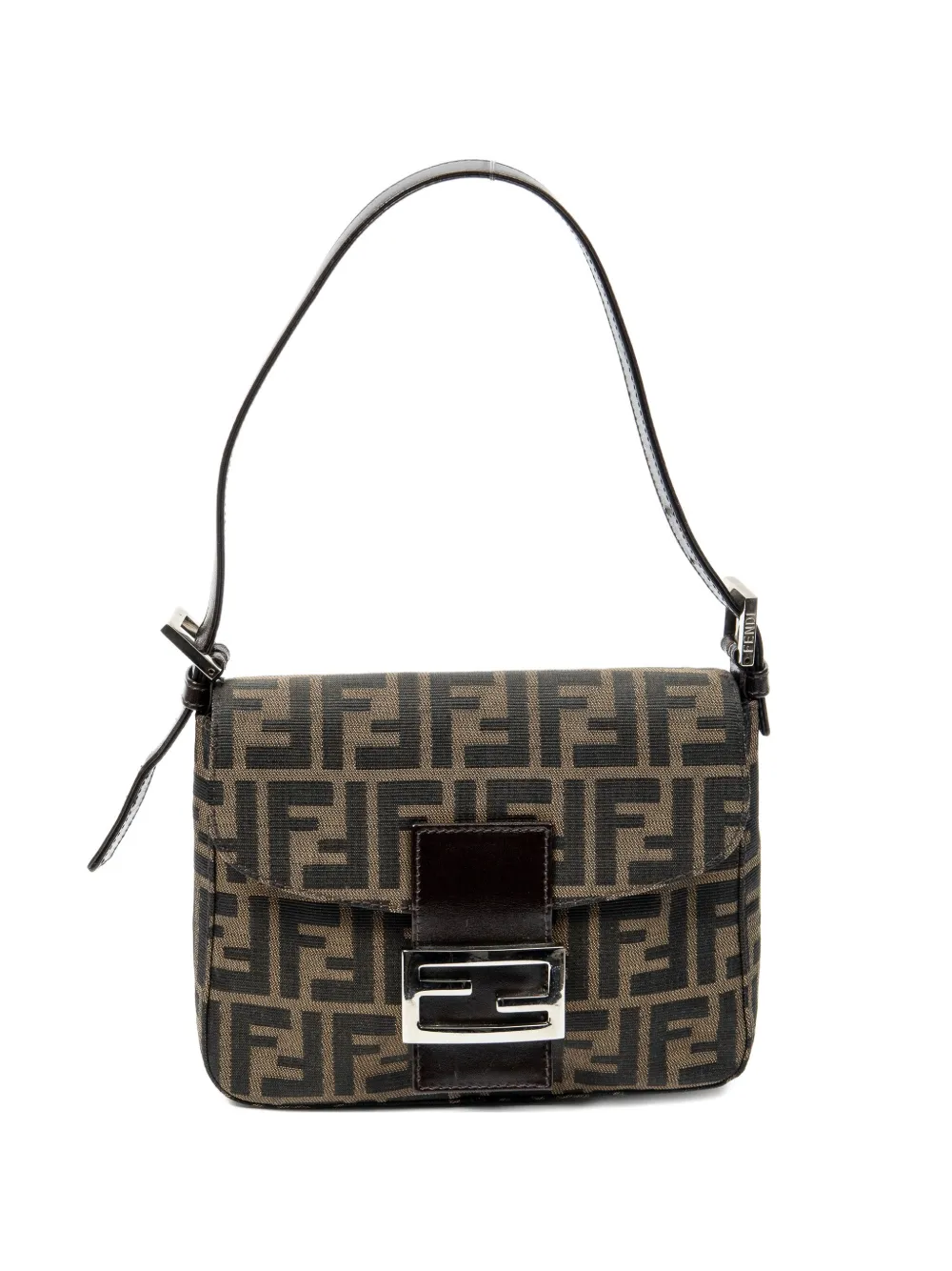 Fendi Pre-Owned Zucca-print shoulder bag - Nero