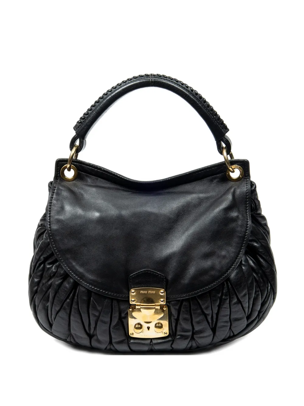 Miu Miu Pre-Owned logo-detail tote bag - Nero