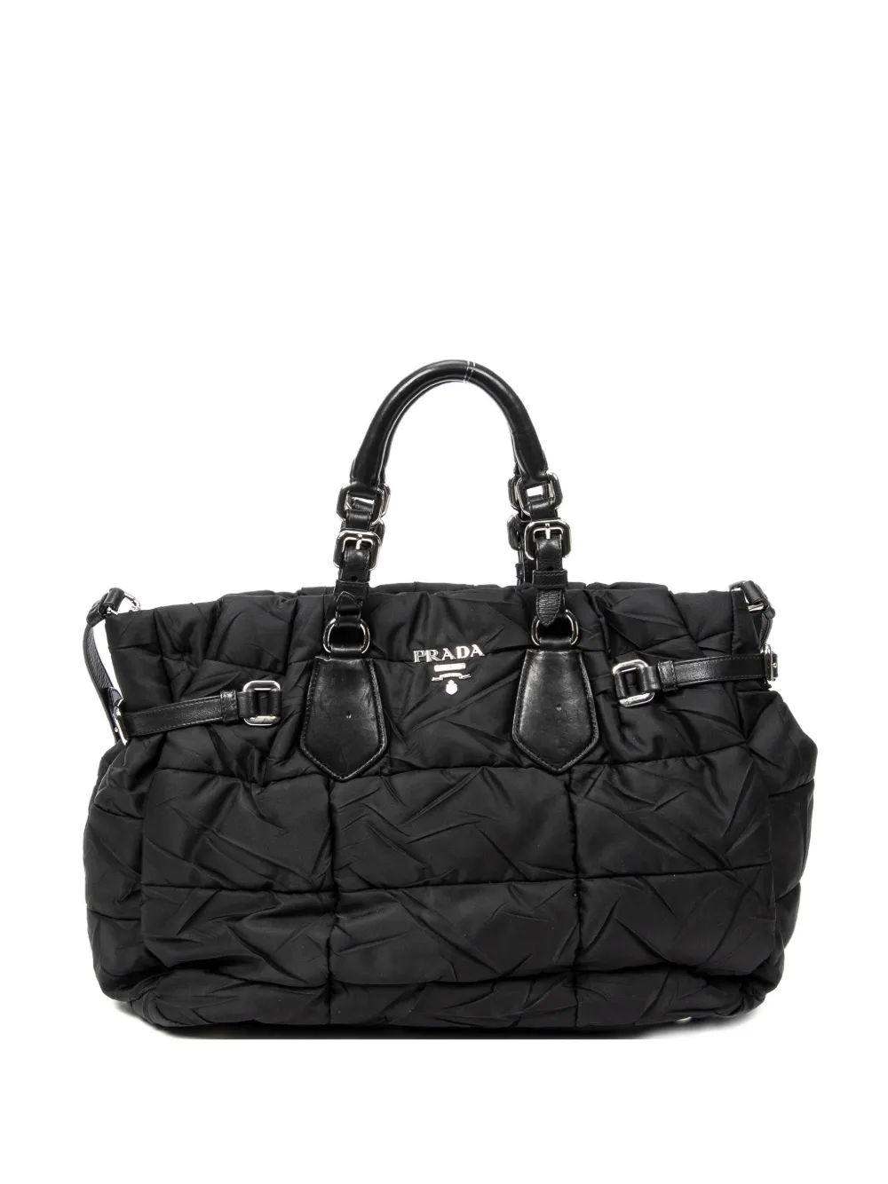 Prada Pre-Owned logo-detail tote bag - Nero