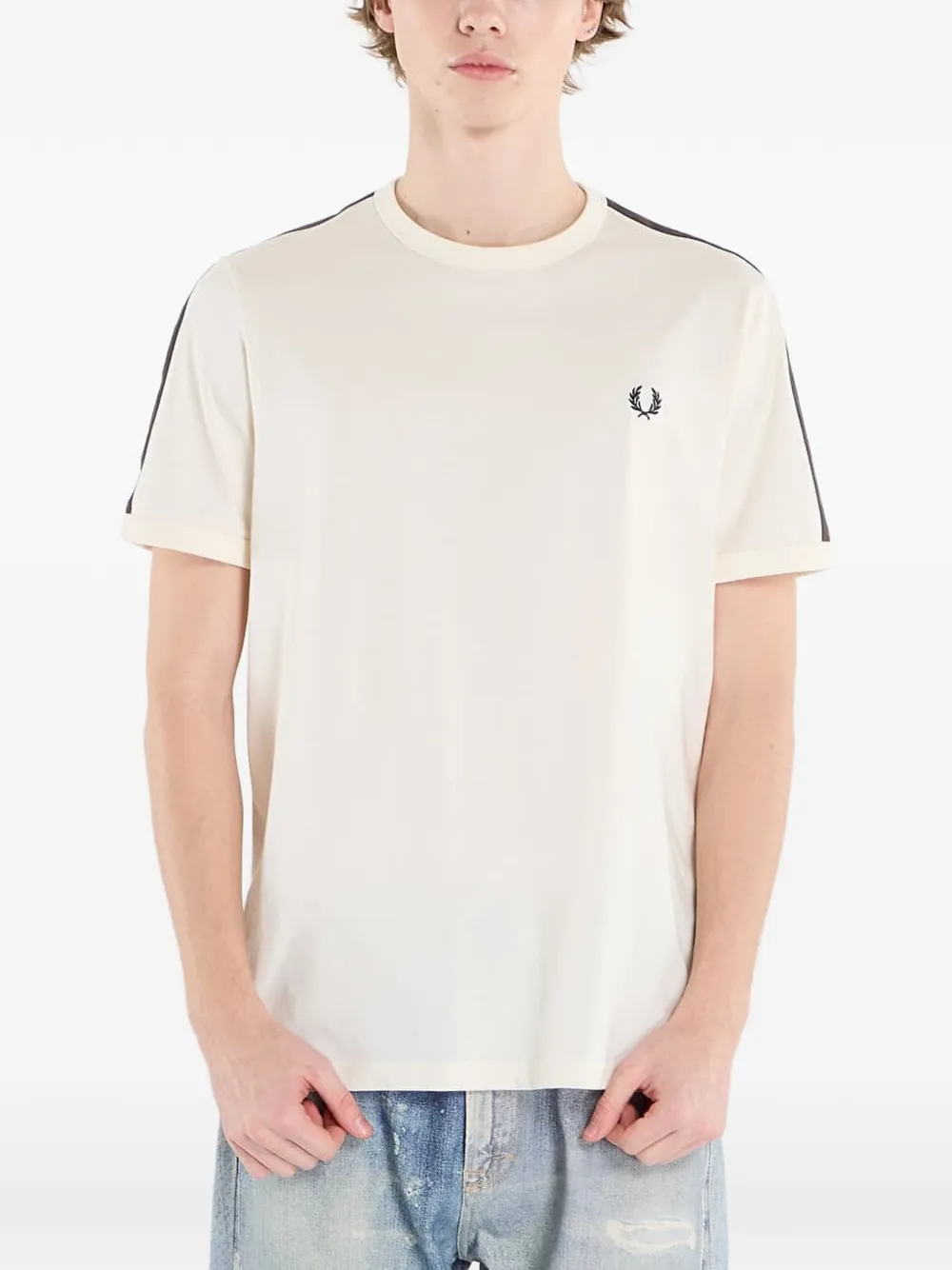 Fred Perry tape ringer T-shirt - Nude