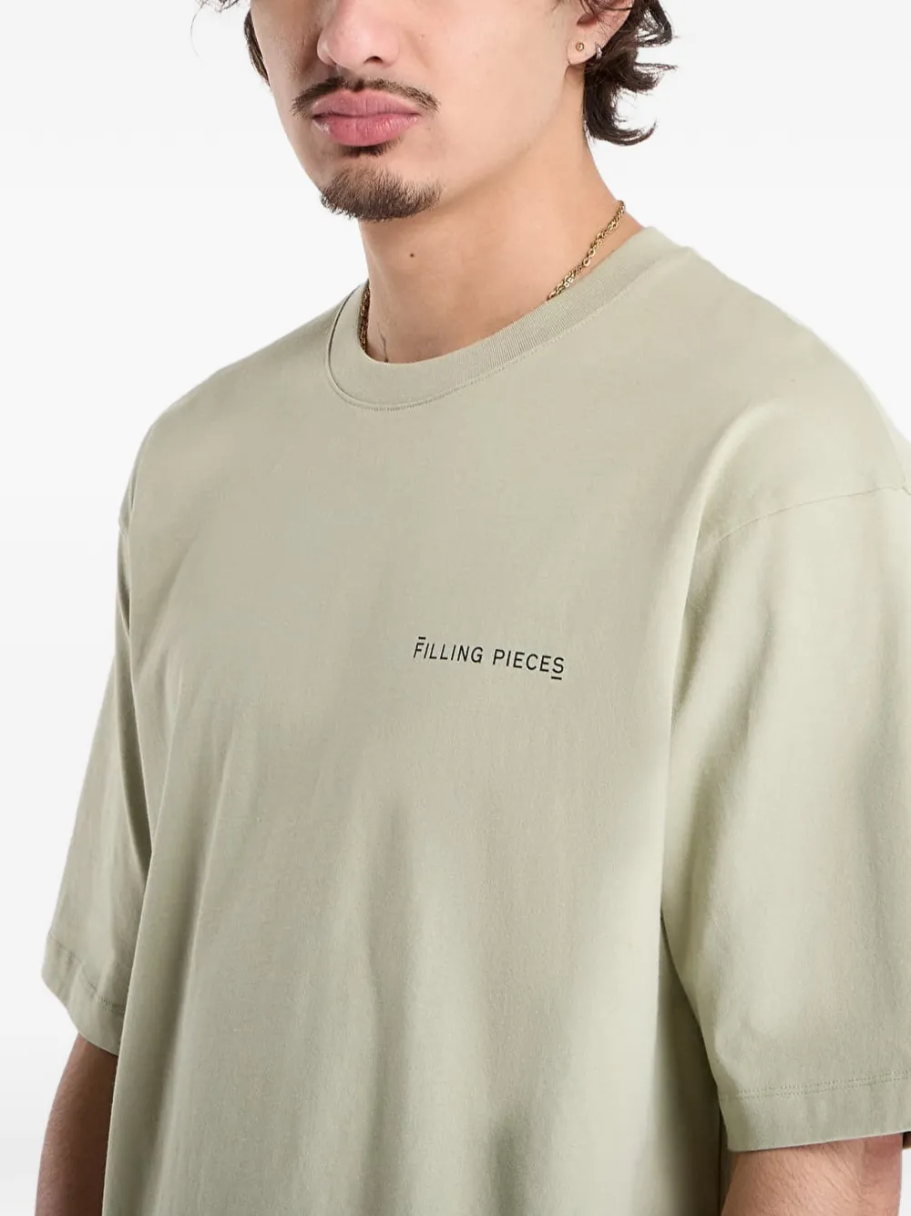 Filling Pieces T-shirt met logoprint Groen
