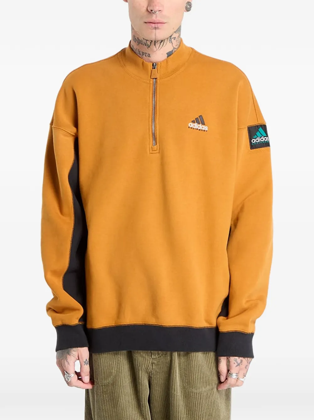  Adidas Half-zip Sweatshirt - Brown 