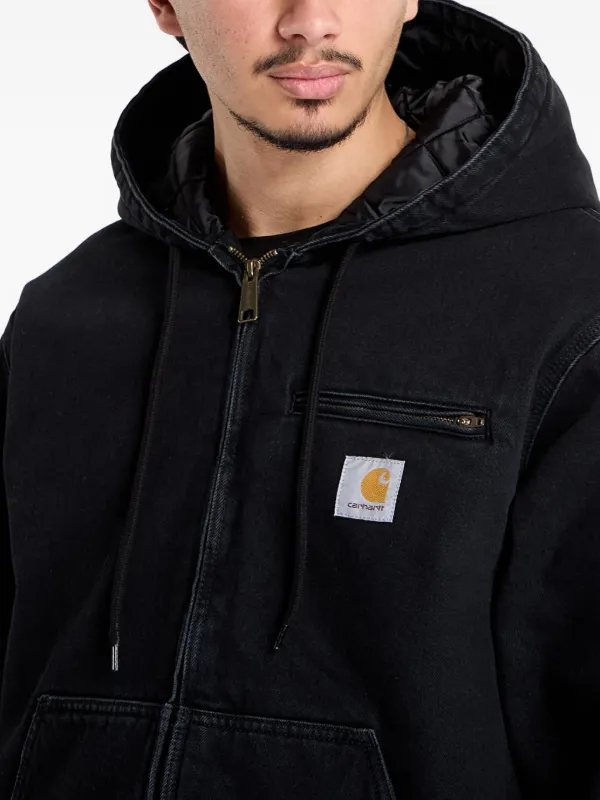 Carhartt WIP Cleveland zip-up Hooded Jacket | Black | FARFETCH