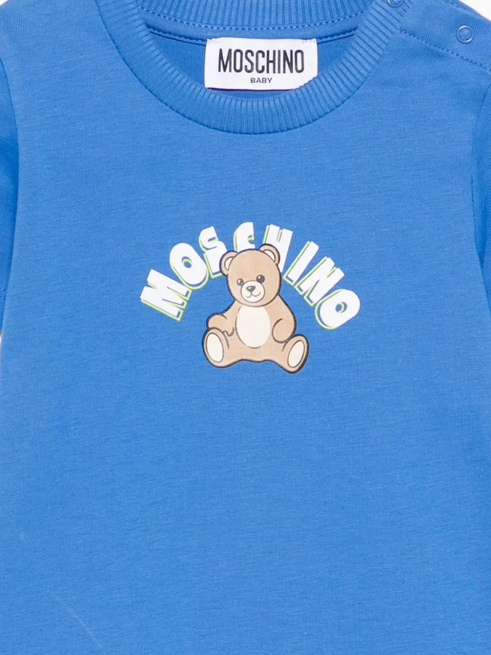 Moschino Kids Babypakje met teddybeerprint Blauw