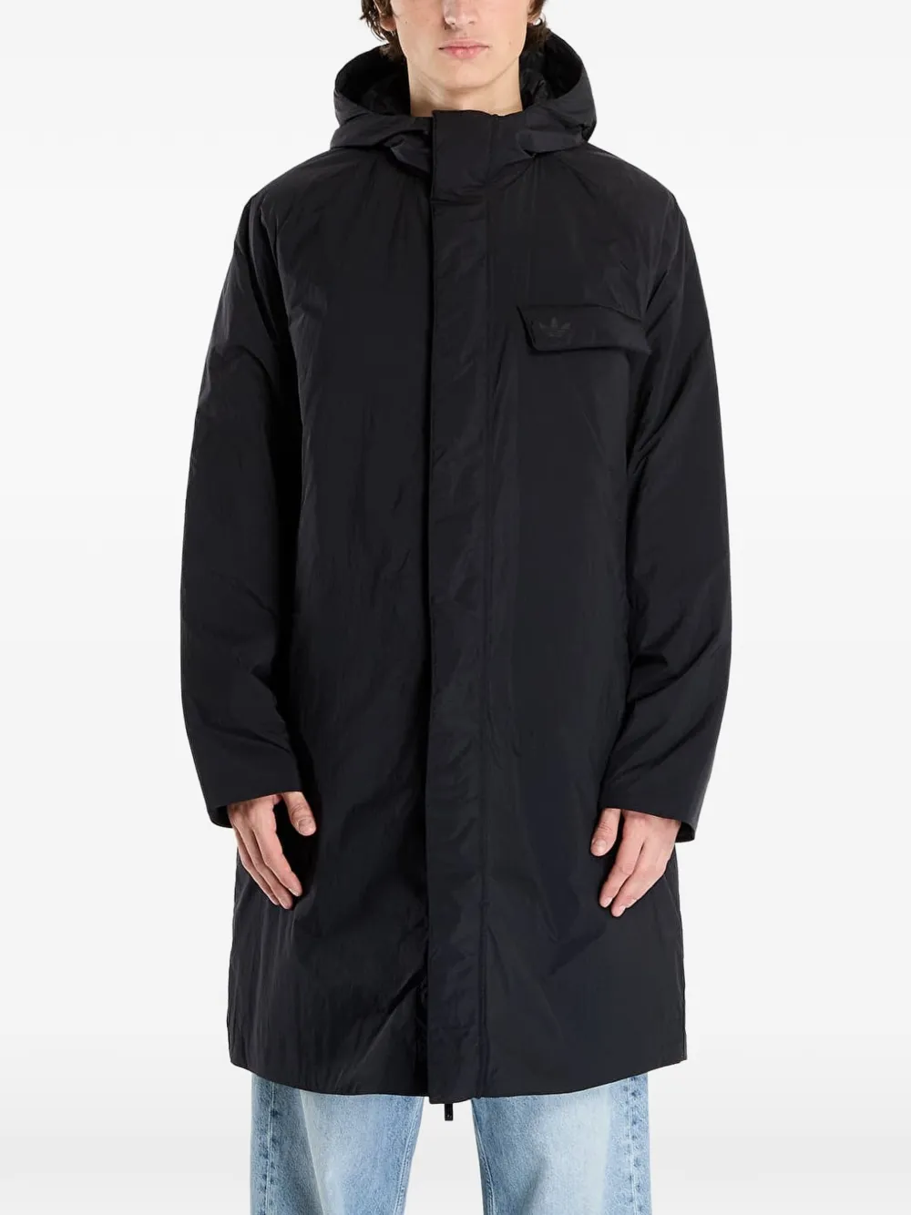 adidas hooded pocket parka - Nero