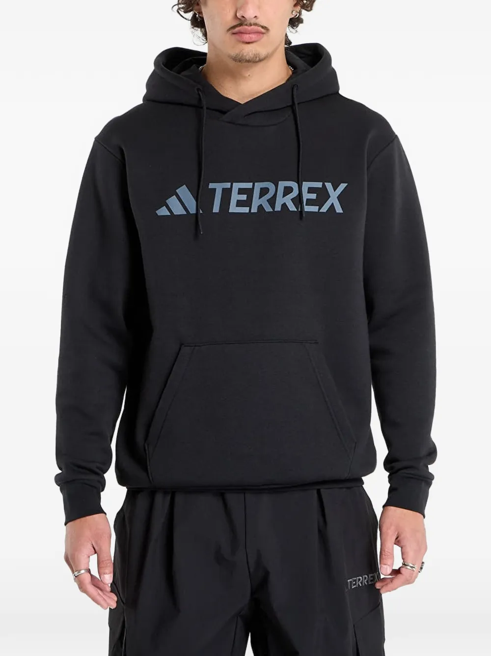 adidas Terrex logo-detail hoodie - Nero