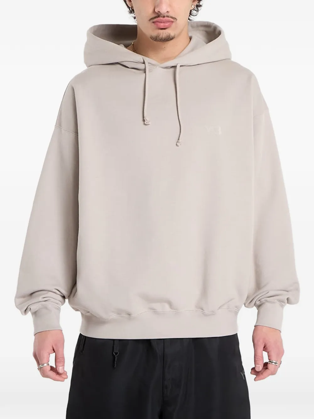Y-3 hooded long-sleeve hoodie - Marrone