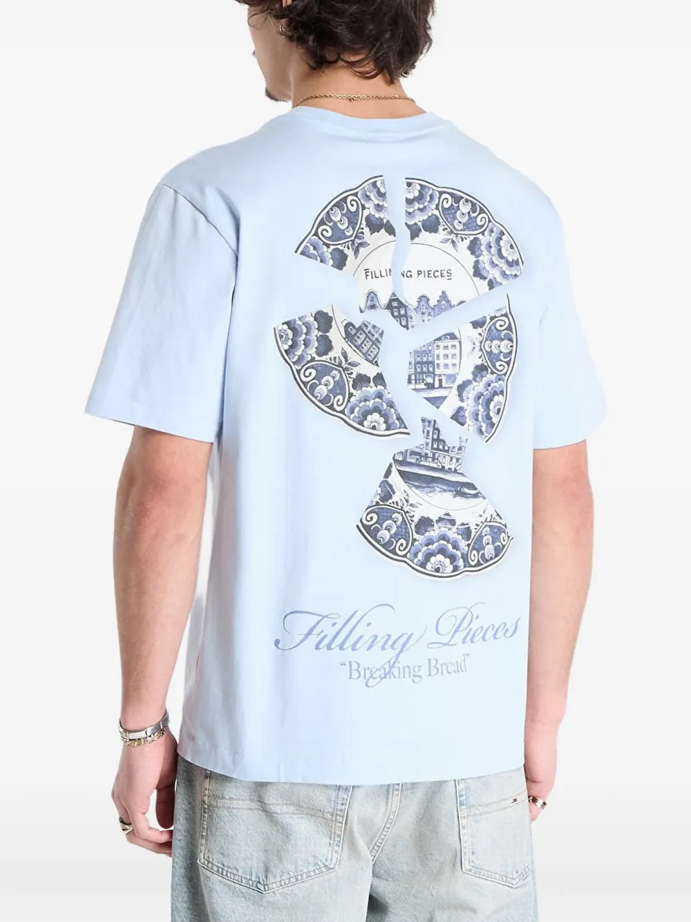 Filling Pieces Broken Plate T-shirt Blauw
