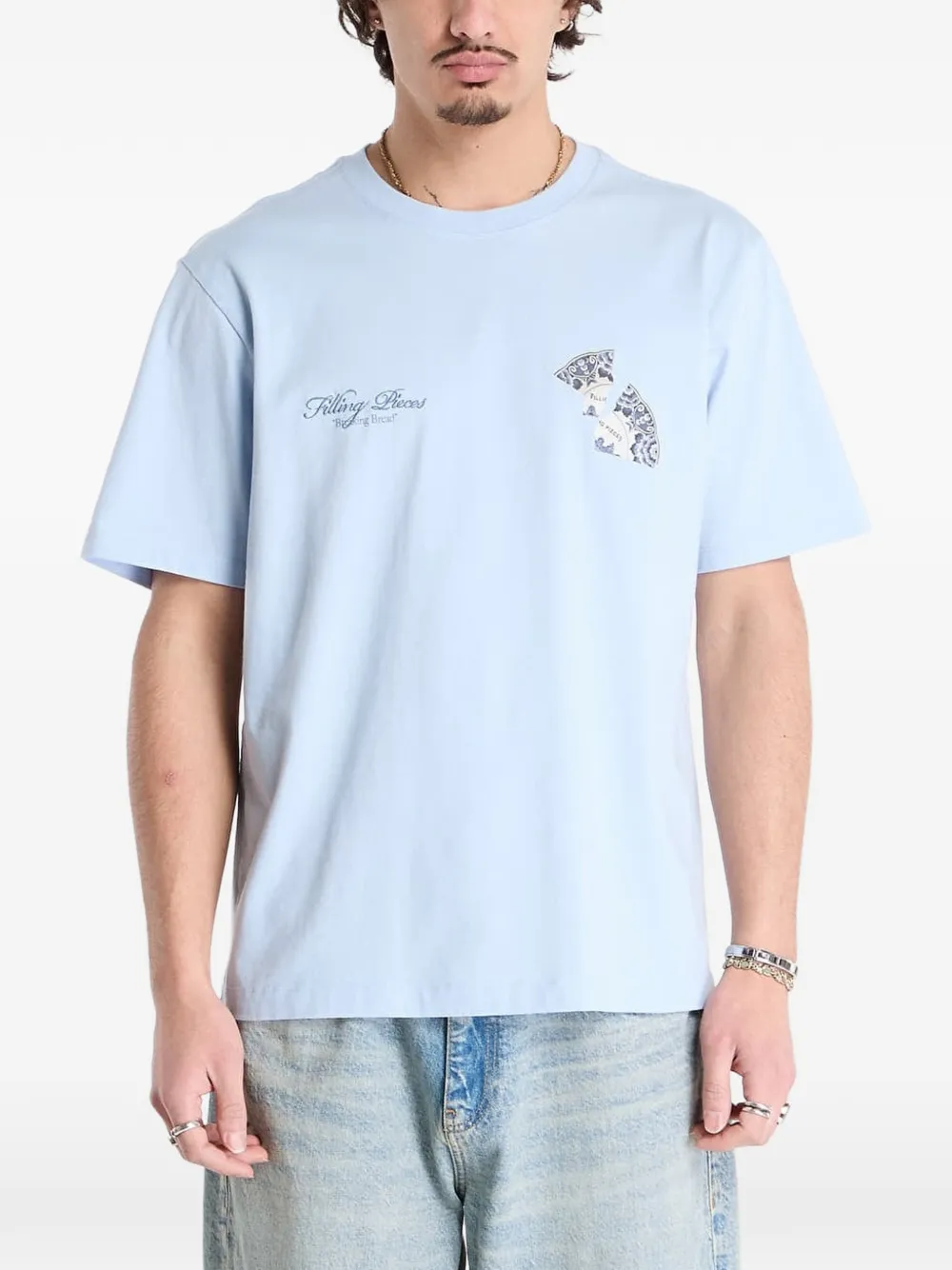 Filling Pieces Broken Plate T-shirt Blauw