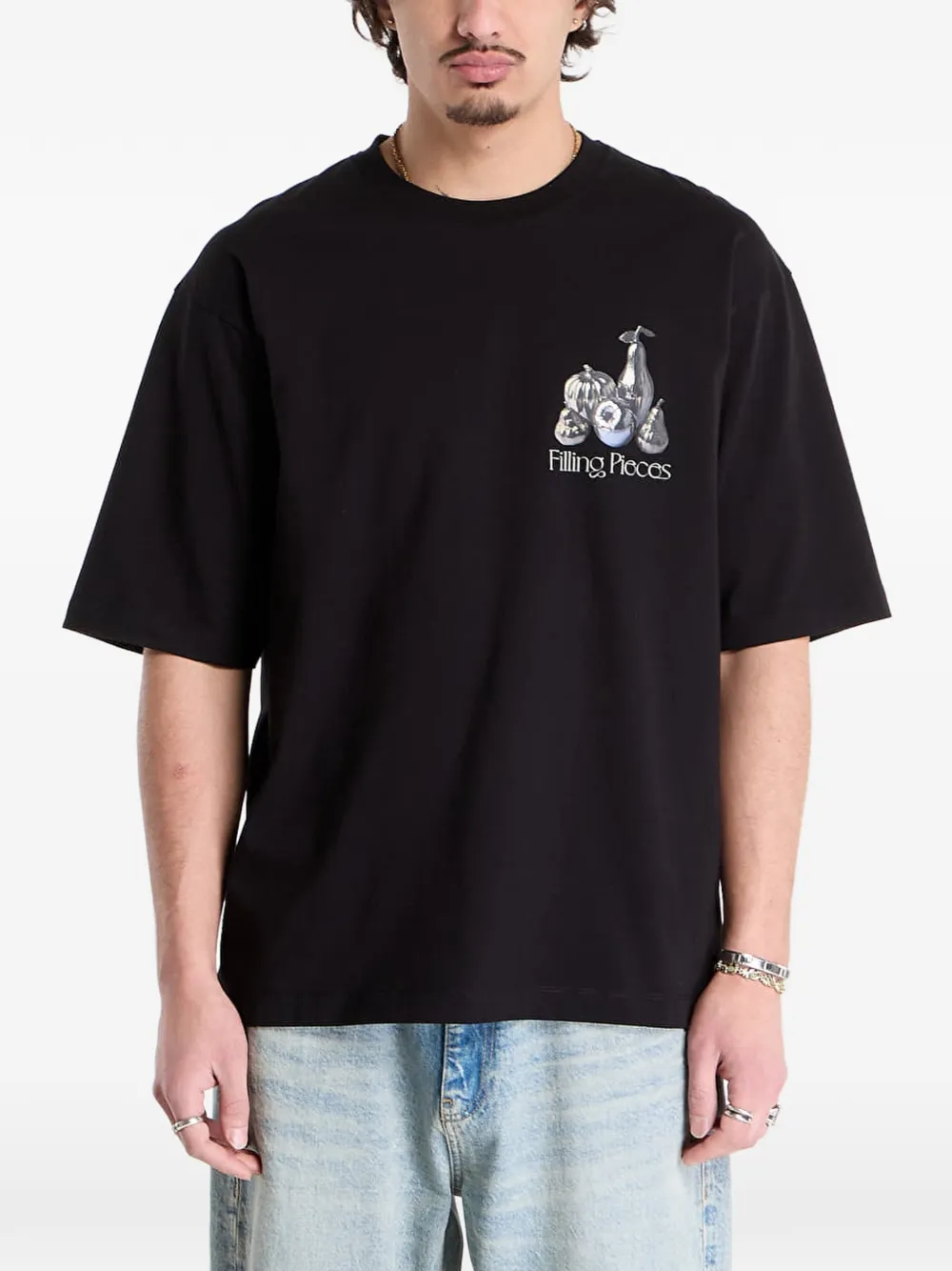 Filling Pieces Chrome Fruit T-shirt Zwart