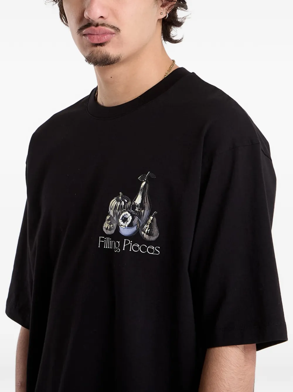 Filling Pieces Chrome Fruit T-shirt Zwart