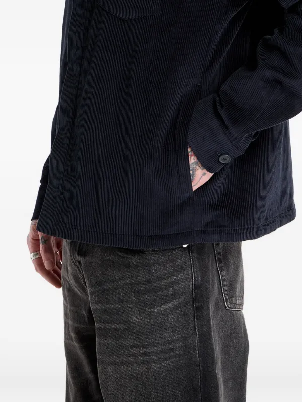 Fred Perry Corduroy Overshirt | Blue | FARFETCH CA