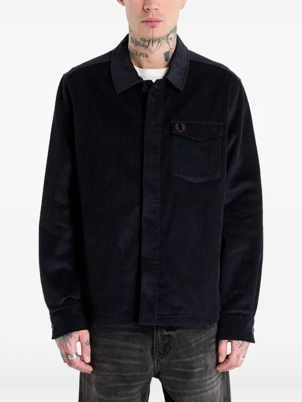 レイページ FRED PERRY コーデュロイブルゾン Fred Perry コーデュロイ オーバーシャツ | ブルー | FARFETCH JP
