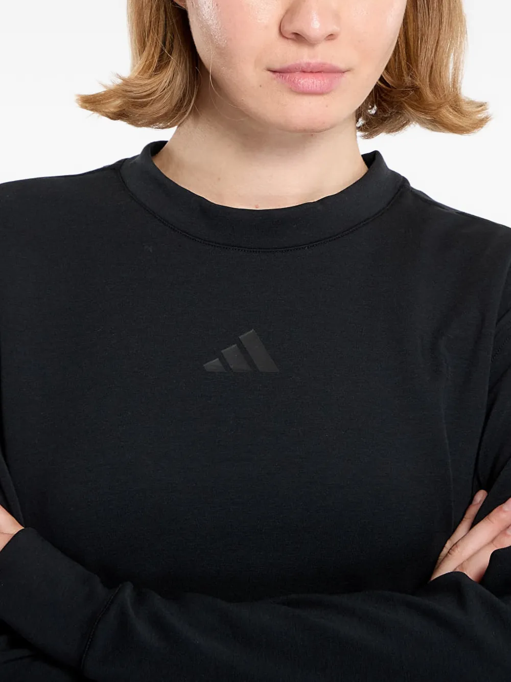 adidas Sweater met logoprint Zwart
