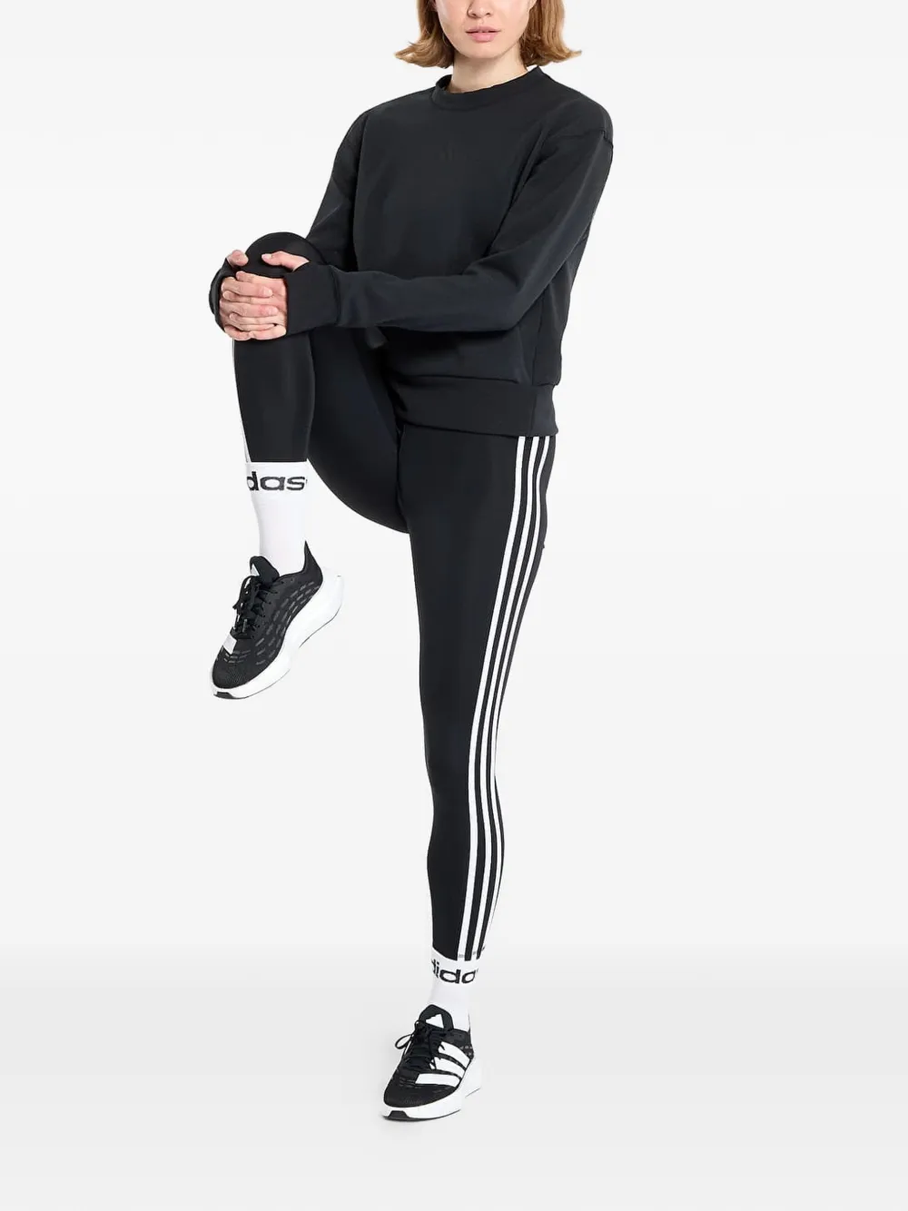 adidas Sweater met logoprint Zwart