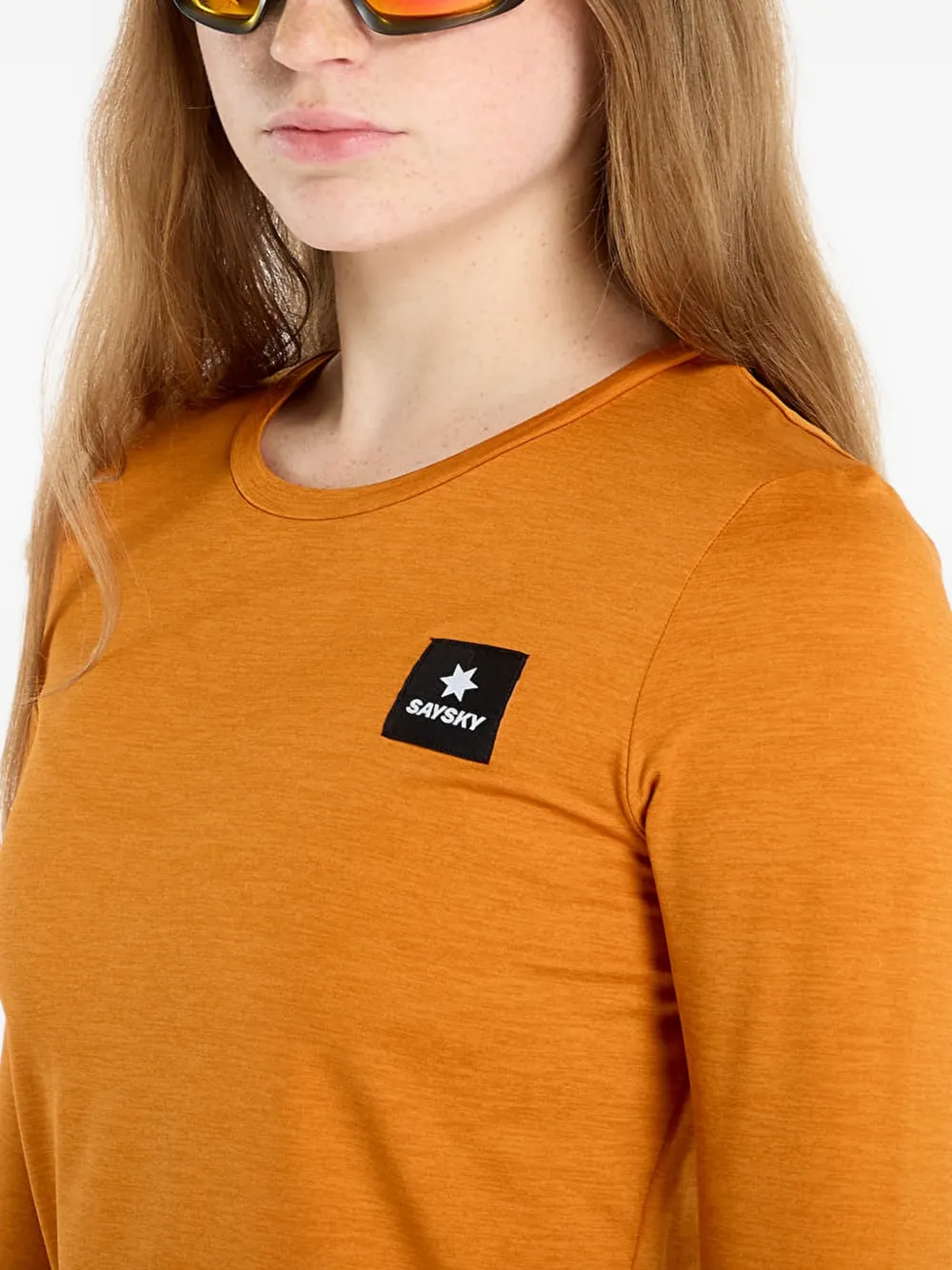  Saysky Reflective Logo Long-sleeve T-shirt - Orange 