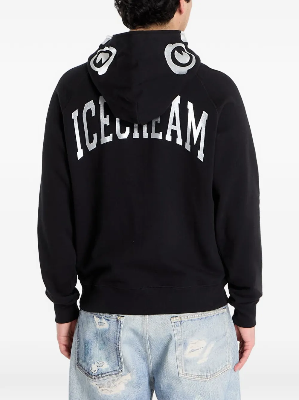 long-sleeve zip-fastening Hoodie