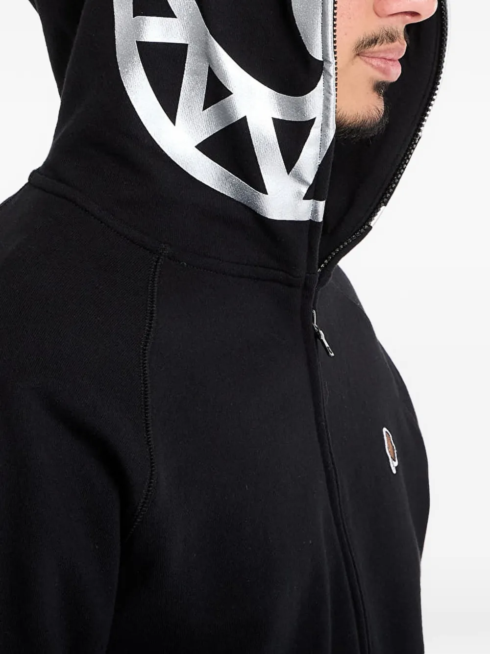 long-sleeve zip-fastening Hoodie