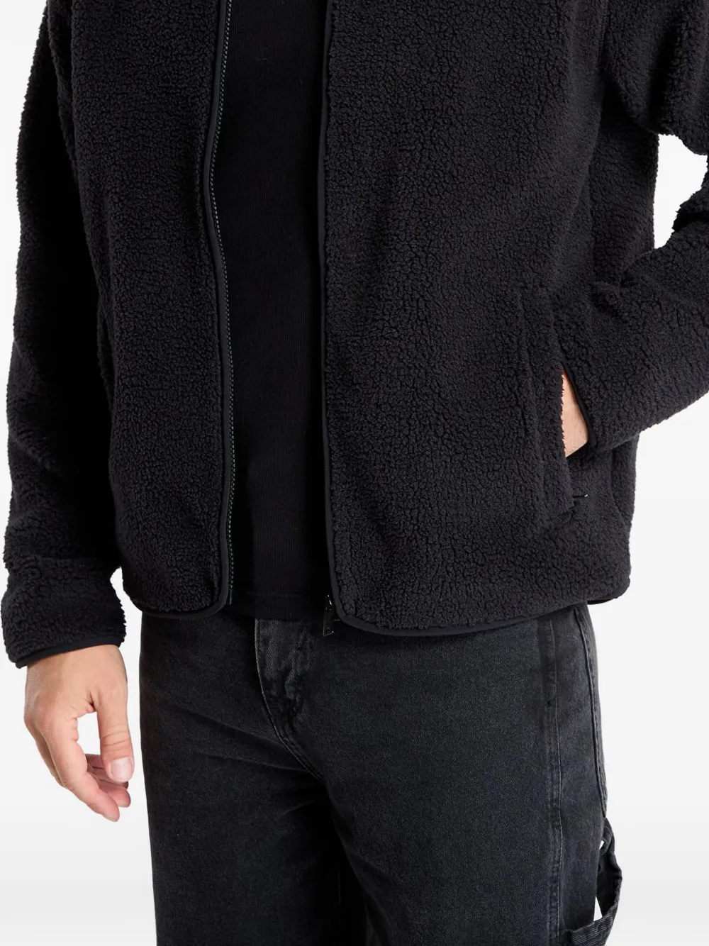 adidas Trefoil Essentials Teddy Fleece trui Zwart