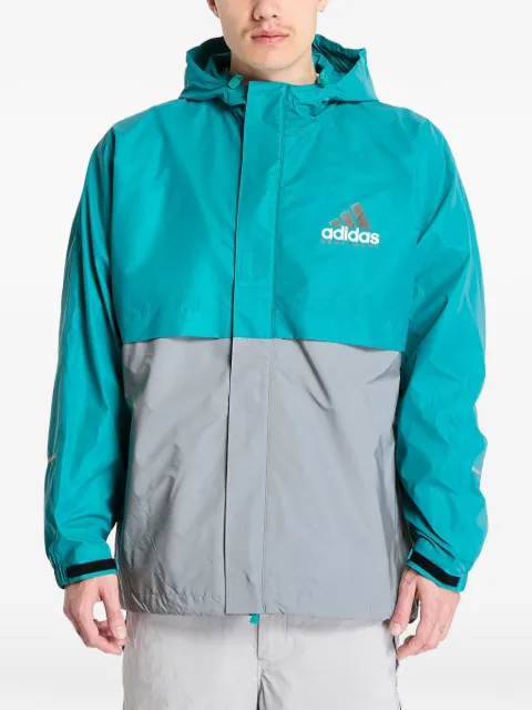 adidas hooded colour-block jacket