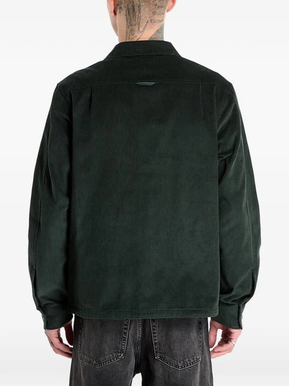 Fred Perry Ribfluwelen overhemd met borstzak Groen