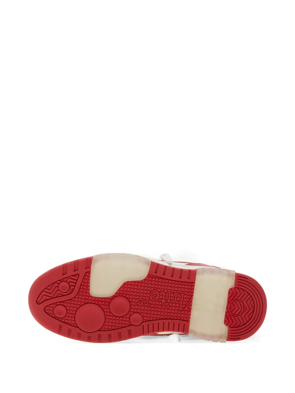 Off-White Out Of Office leren sneakers Rood