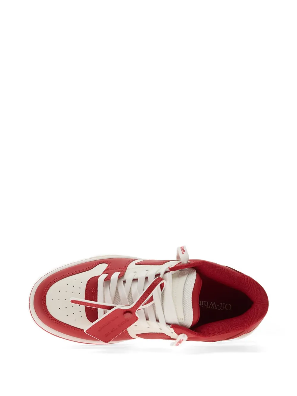 Off-White Out Of Office leren sneakers Rood
