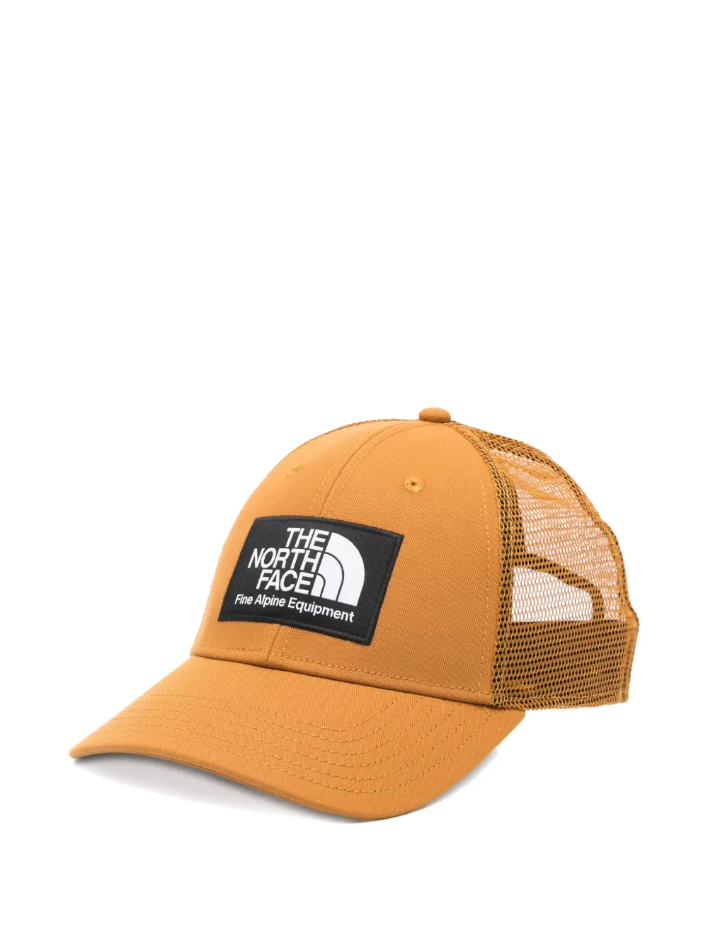 The North Face Mudder Trucker Logo-patch Cap In Orange