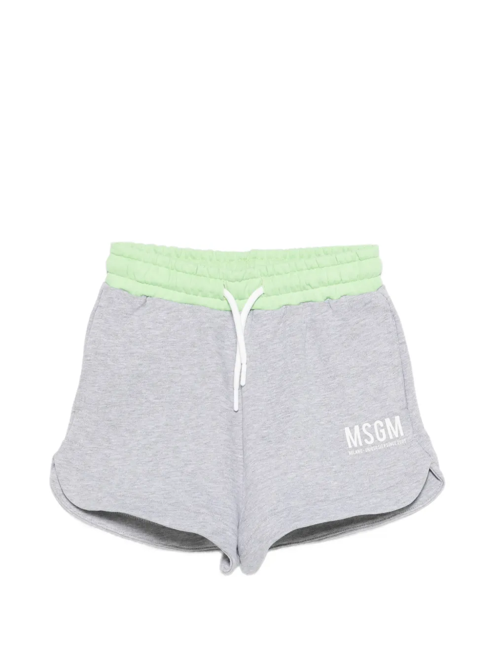 MSGM Kids drawstring-fastening shorts - Grigio