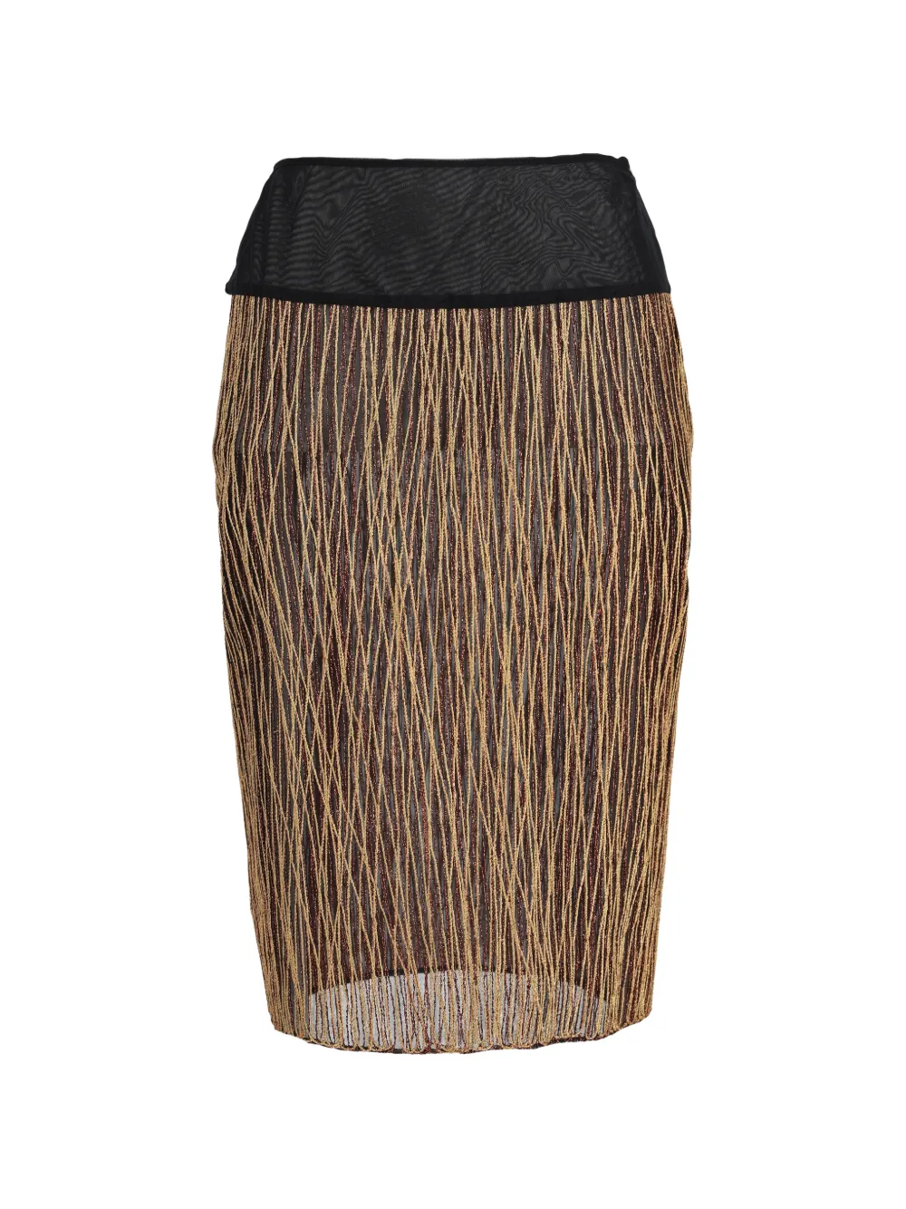 Vintage shimmering-design skirt - Nero