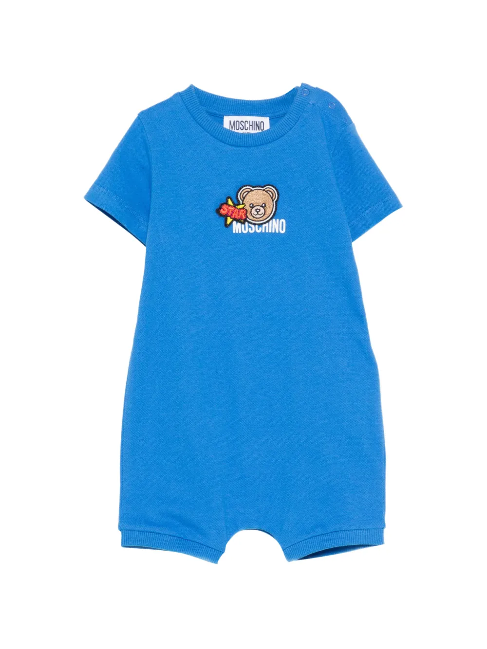 Moschino Kids teddy motif babywear - Blu