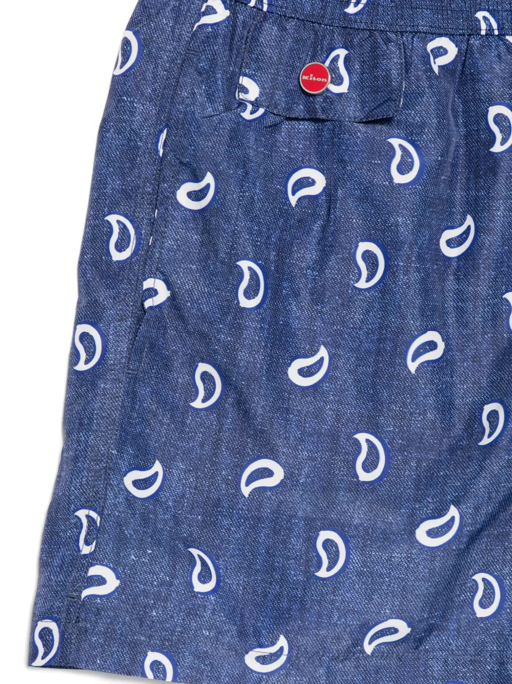 Kiton Zwembroek met paisley-print Blauw