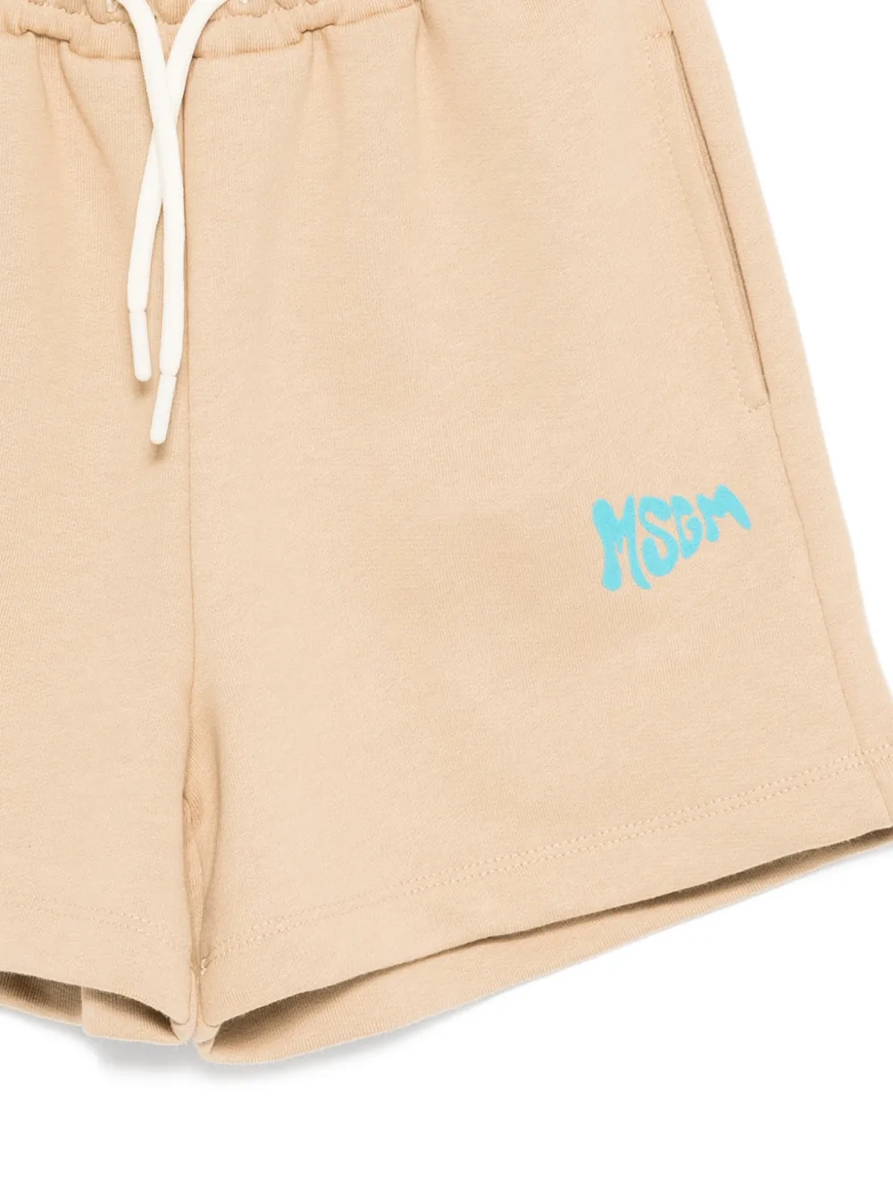 MSGM Kids Shorts met trekkoord Beige