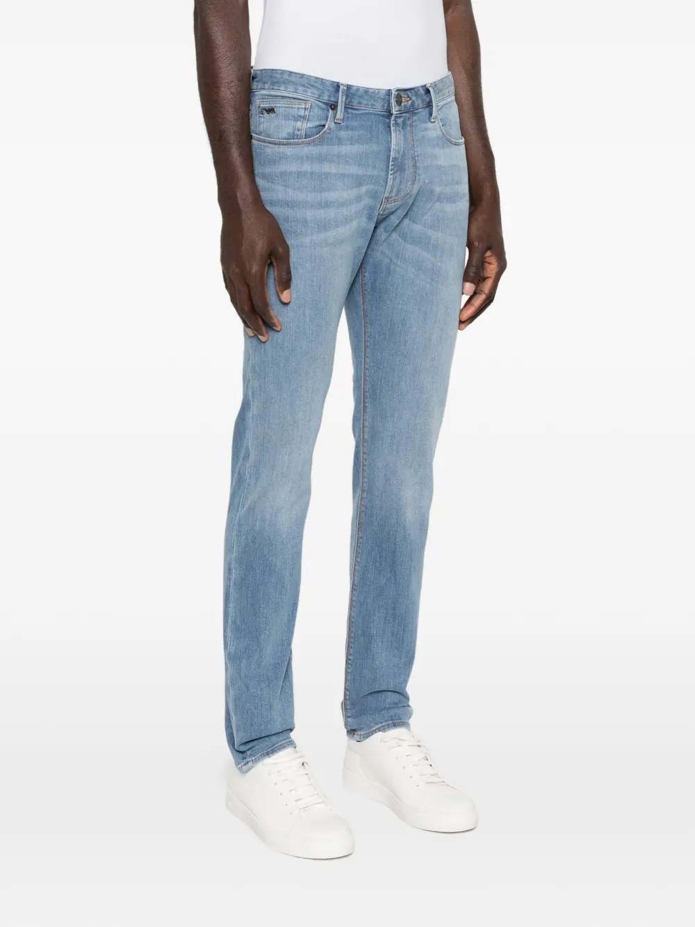 Emporio Armani Jeans met riemlussen Blauw