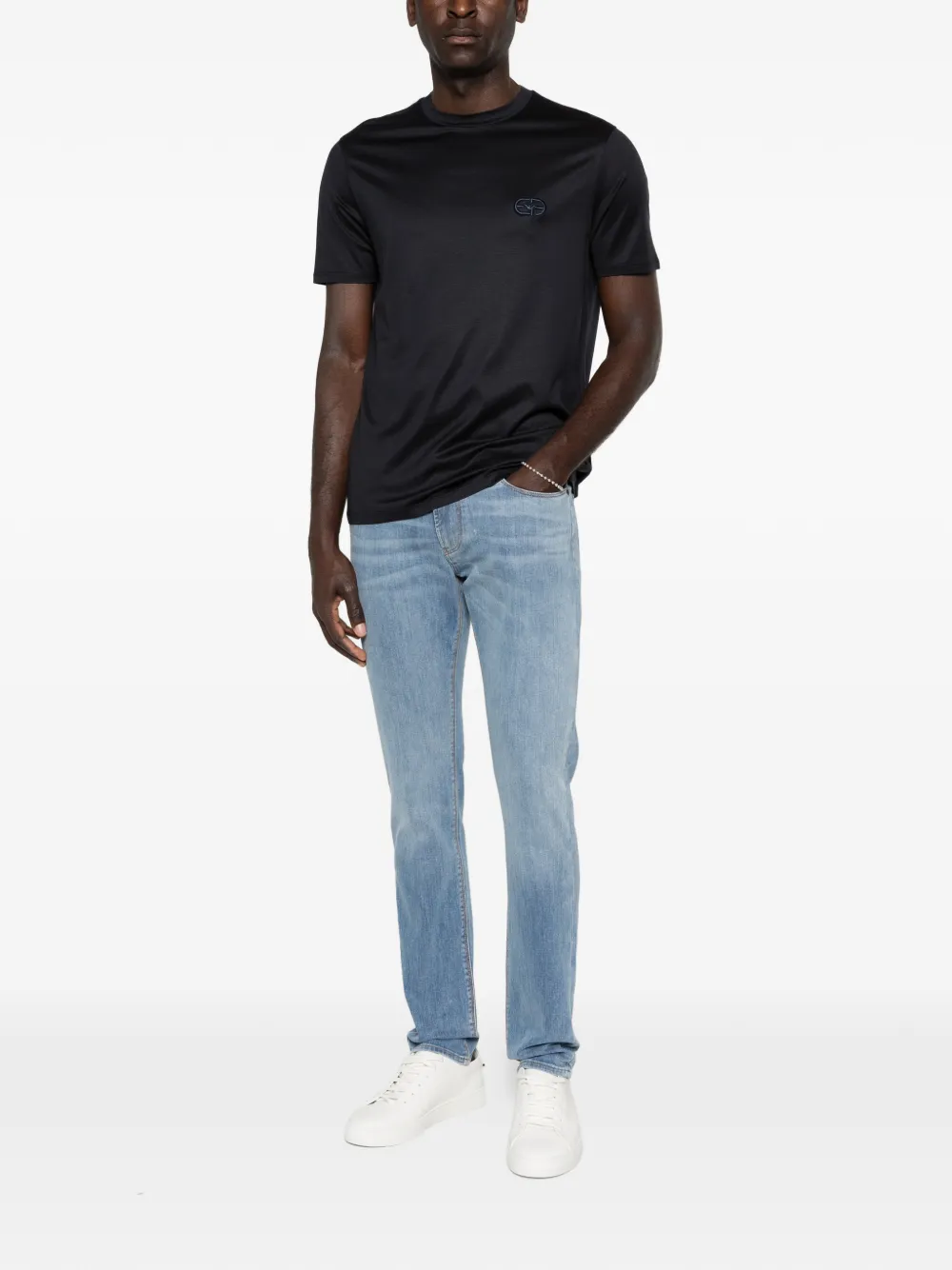 Emporio Armani Jeans met riemlussen Blauw