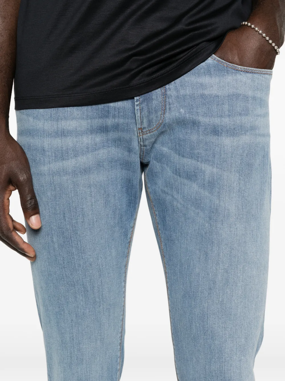 Emporio Armani Jeans met riemlussen Blauw