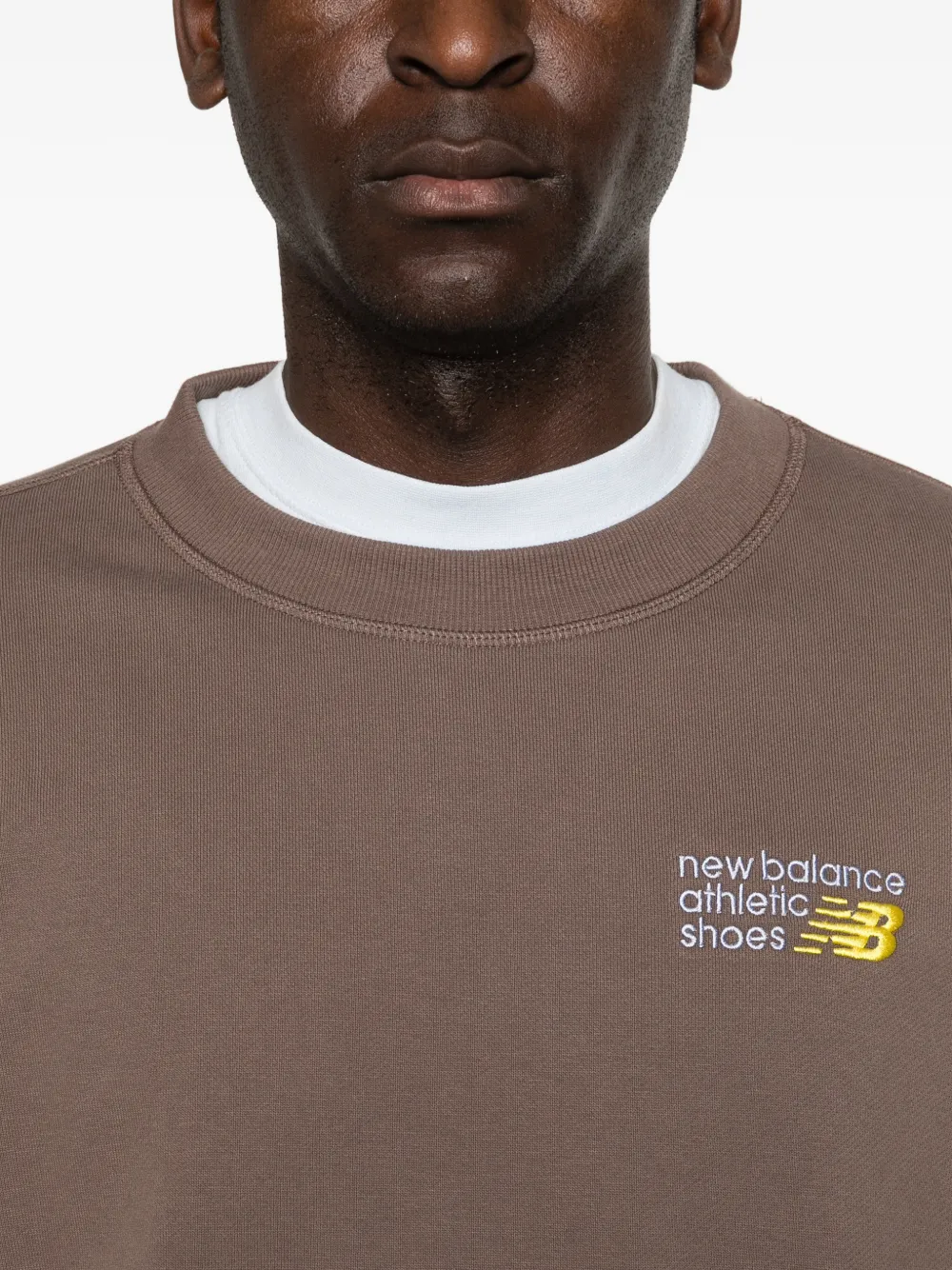 New Balance Sweater met ronde hals Bruin