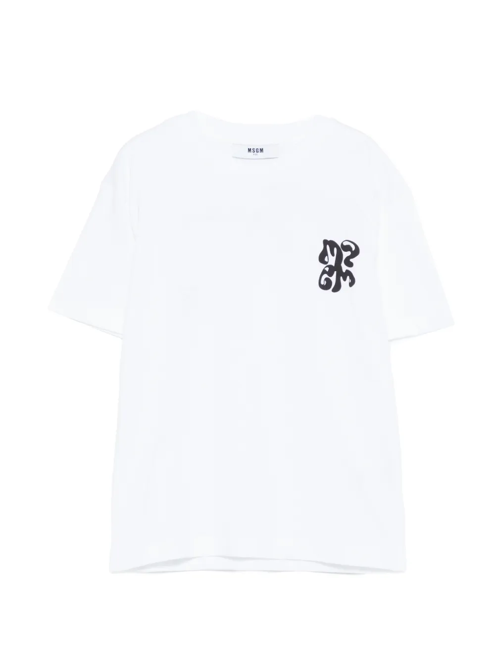 MSGM Kids graphic crewneck T-shirt - Bianco