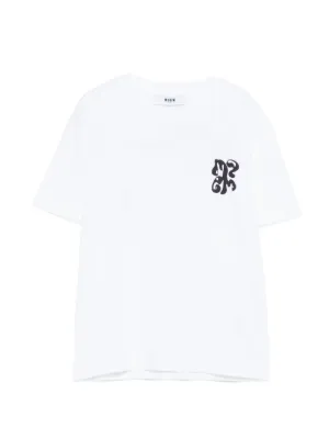 Comme Des Garçons Play Kids embroidered-logo Cotton T-shirt