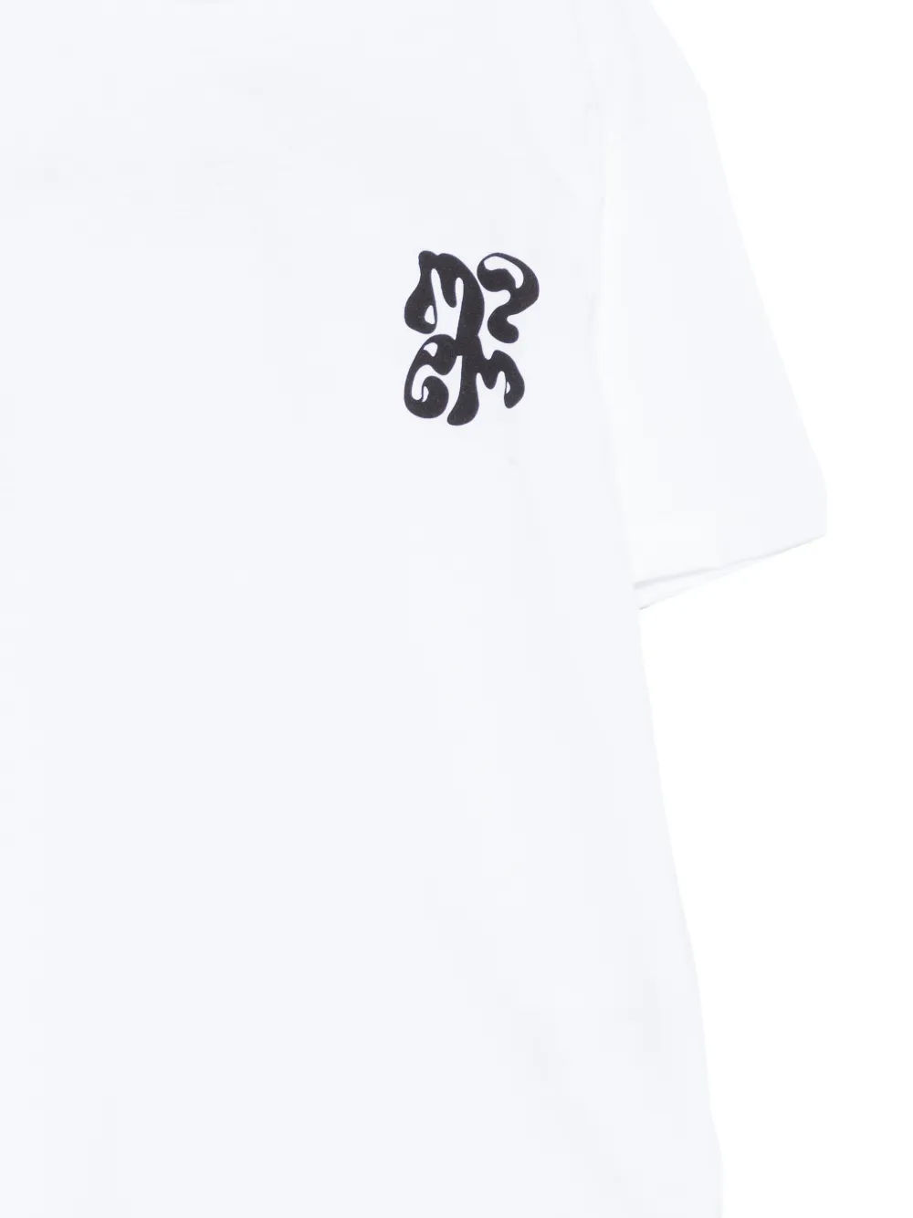 MSGM Kids T-shirt met ronde hals en grafische print Wit