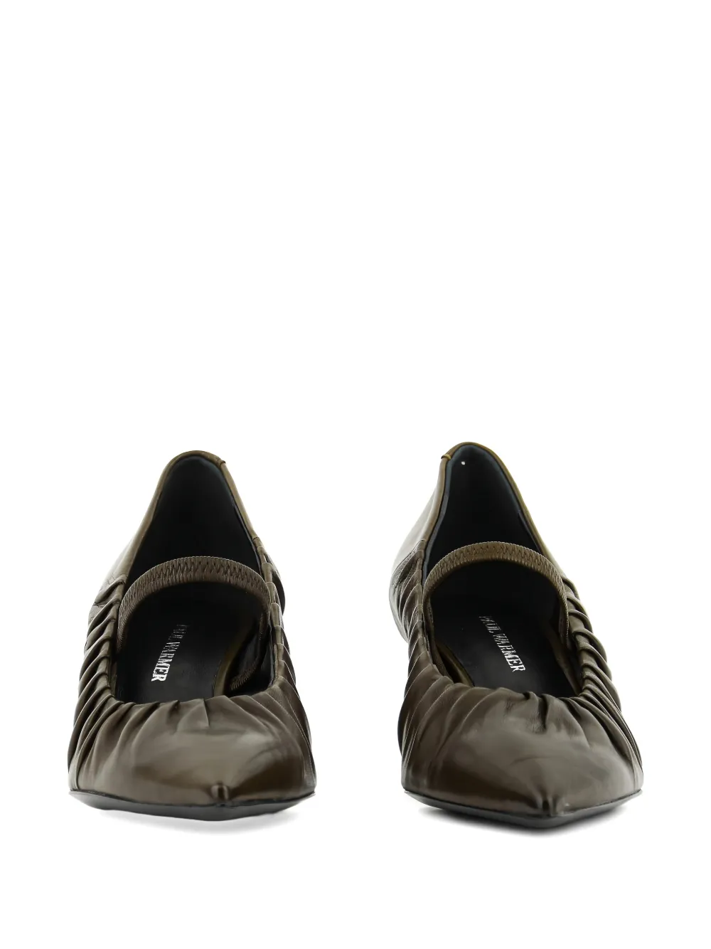 Paul Warmer Vendome ruched strap pumps Groen