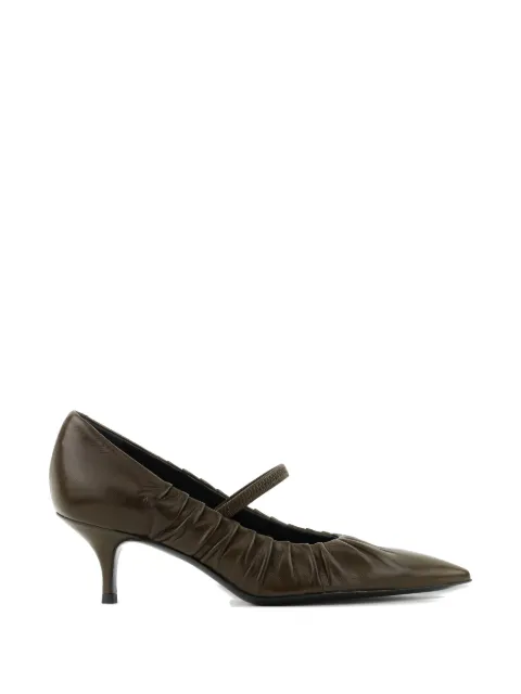 Paul Warmer Vendome ruched strap pumps