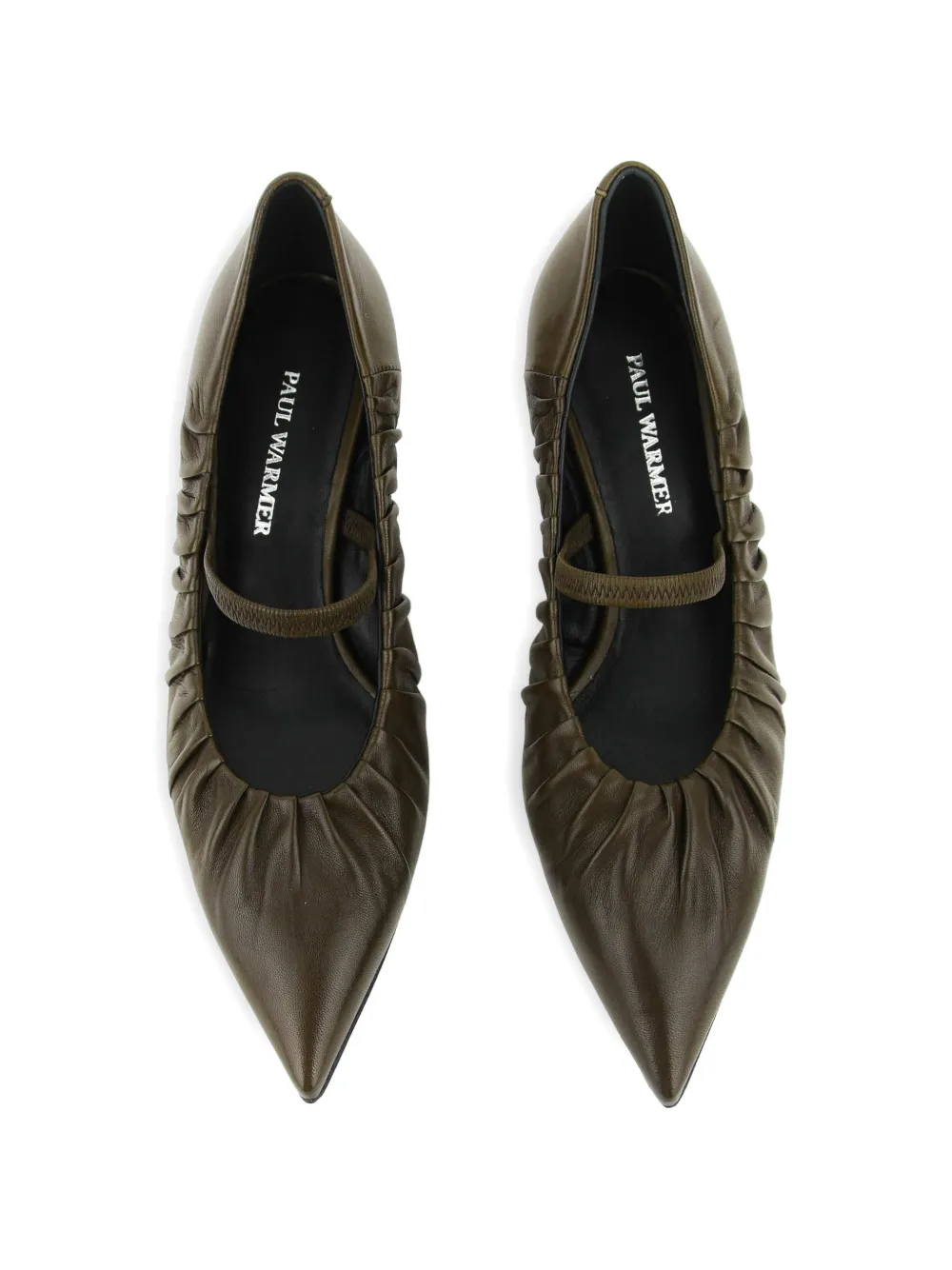 Paul Warmer Vendome ruched strap pumps Groen