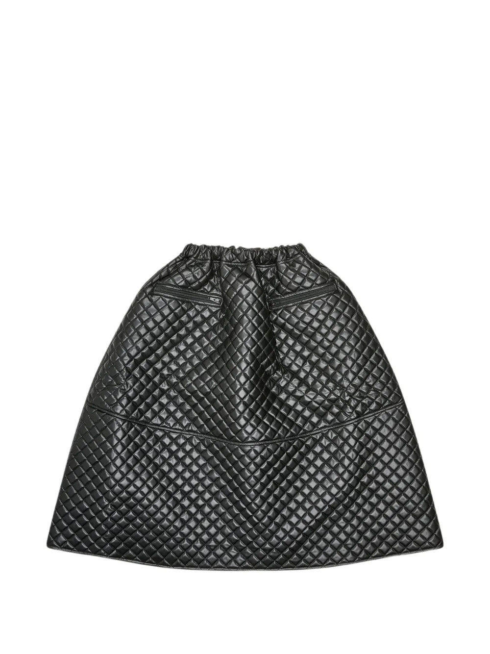 Melitta Baumeister quilted A-line mini skirt - Nero