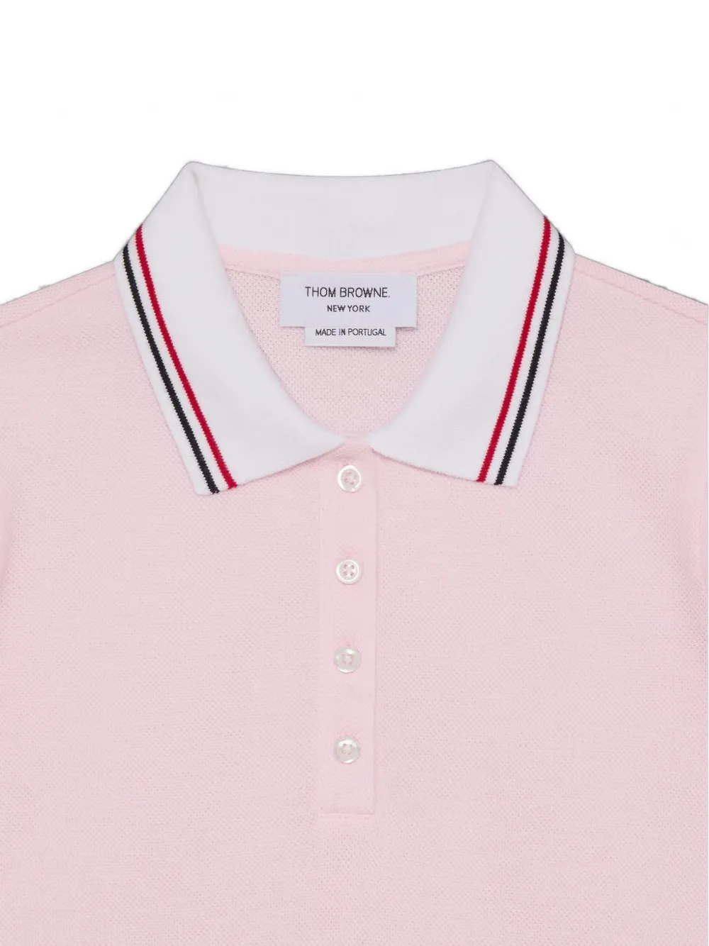 Thom Browne Kids Geplooide polojurk Roze