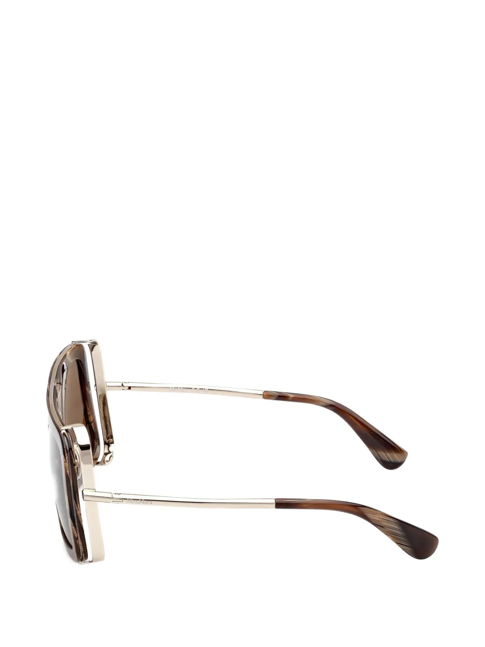 Max Mara Eyewear Zonnebril met vierkant montuur Bruin