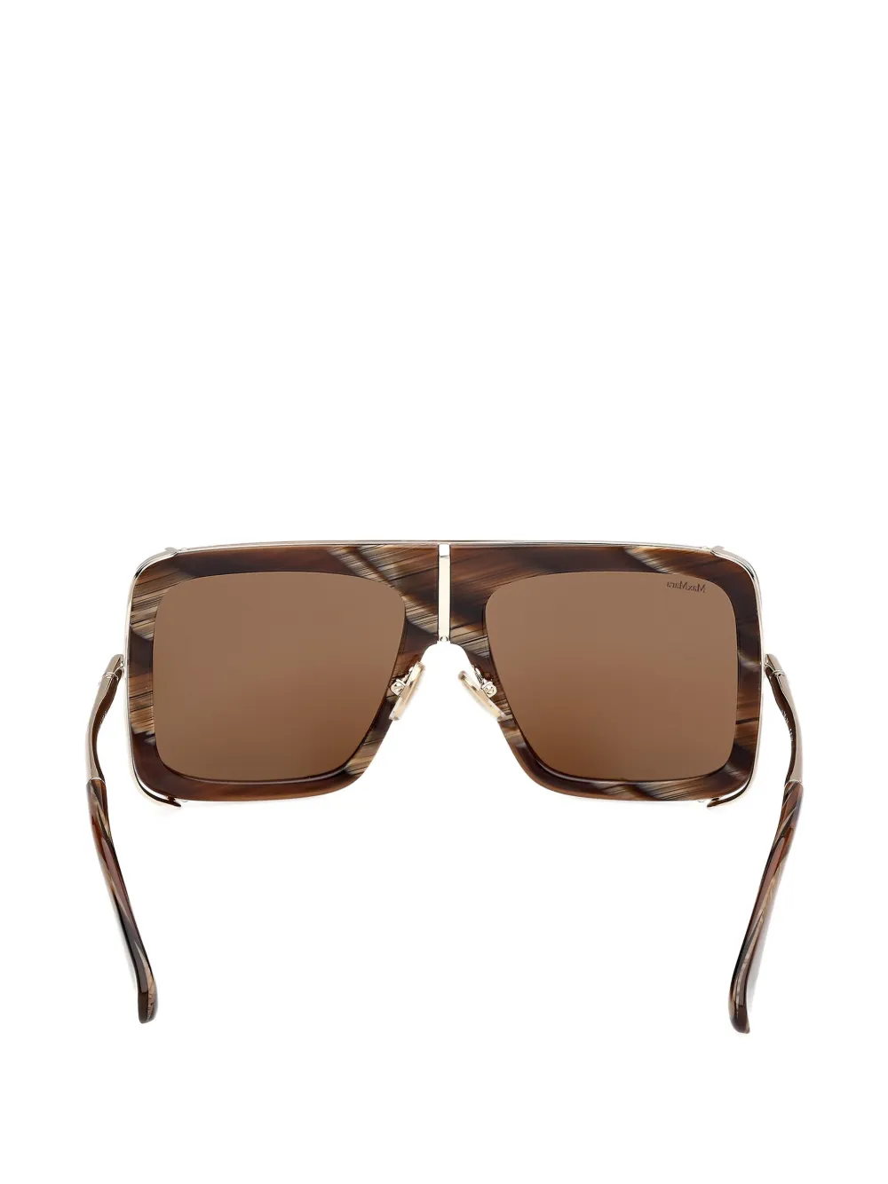 Max Mara Eyewear Zonnebril met vierkant montuur Bruin