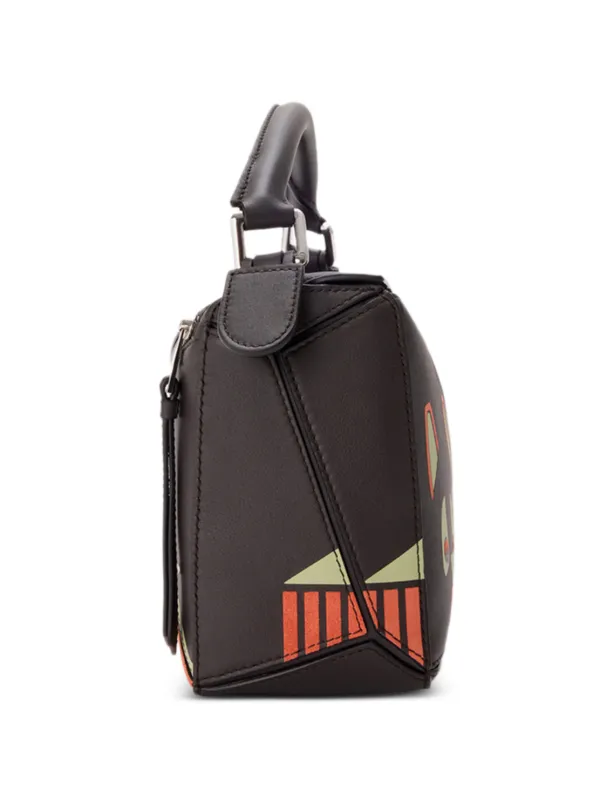 LOEWE Small Puzzle Futurist Cat Tote Bag | Brown | FARFETCH