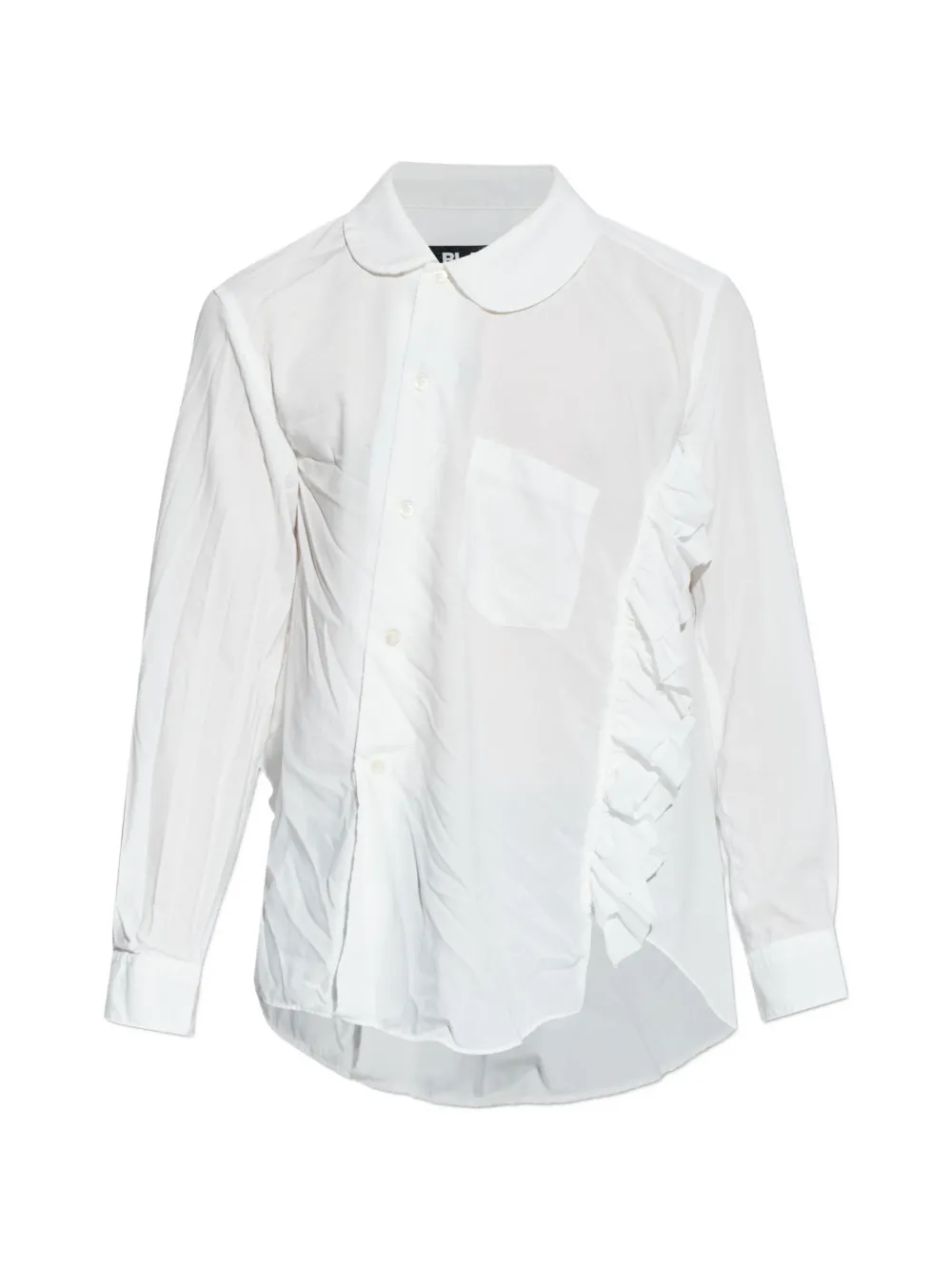 Black Comme Des Garçons ruffled-detail shirt - White