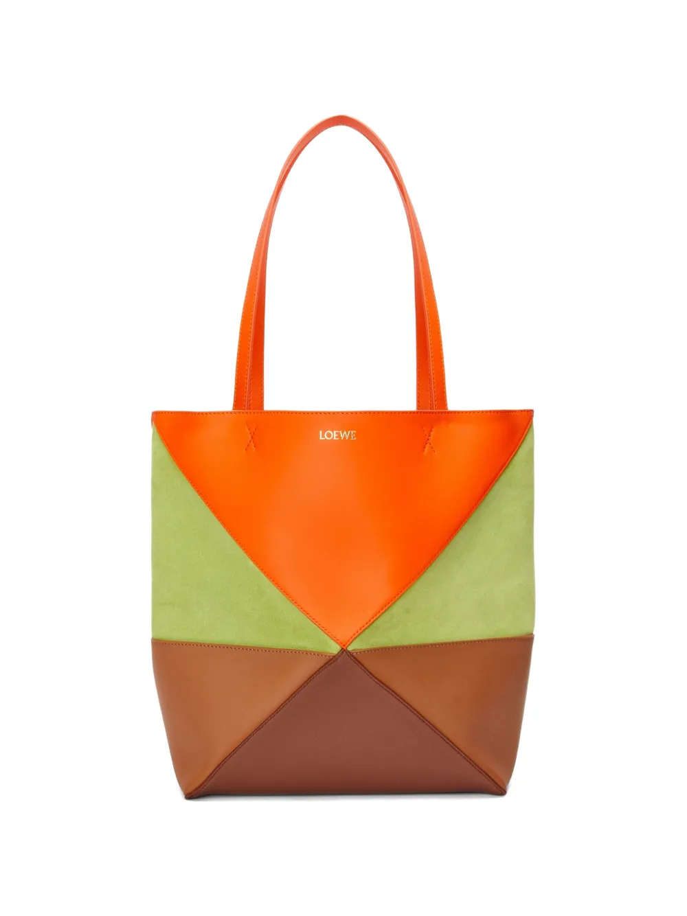 LOEWE medium Puzzle Fold tote bag - Arancione